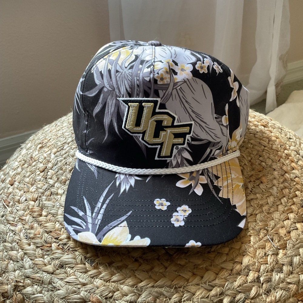 UCF Floral Ibiza Black Gray Yellow Cap